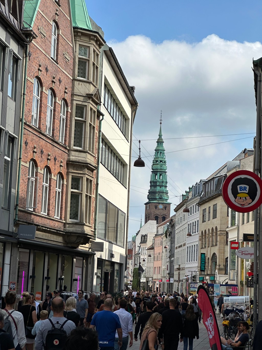 Stroget street- Copenhagen’s shopping street&nbsp;delivers